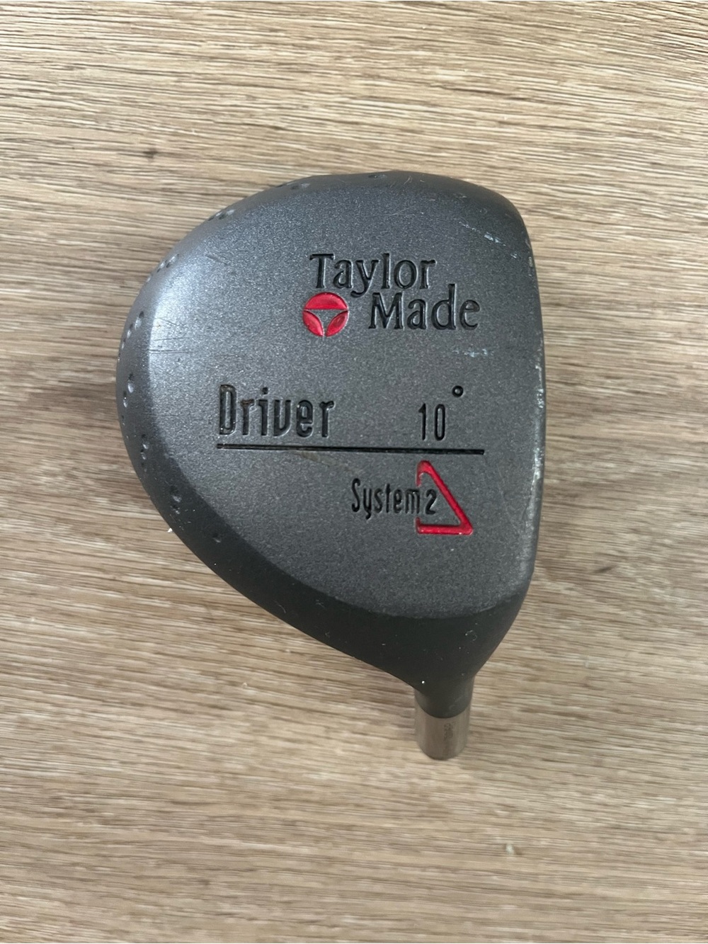 TaylorMade Driver Head in Dark Gray with Red Accents